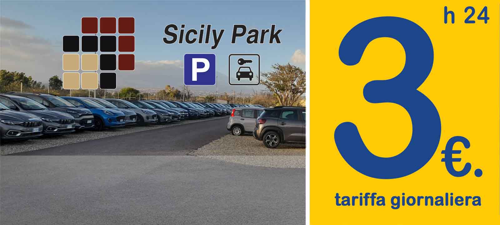 Tariffa 3 euro al giorno Parcheggio Aeroporto Catania Sicily Park